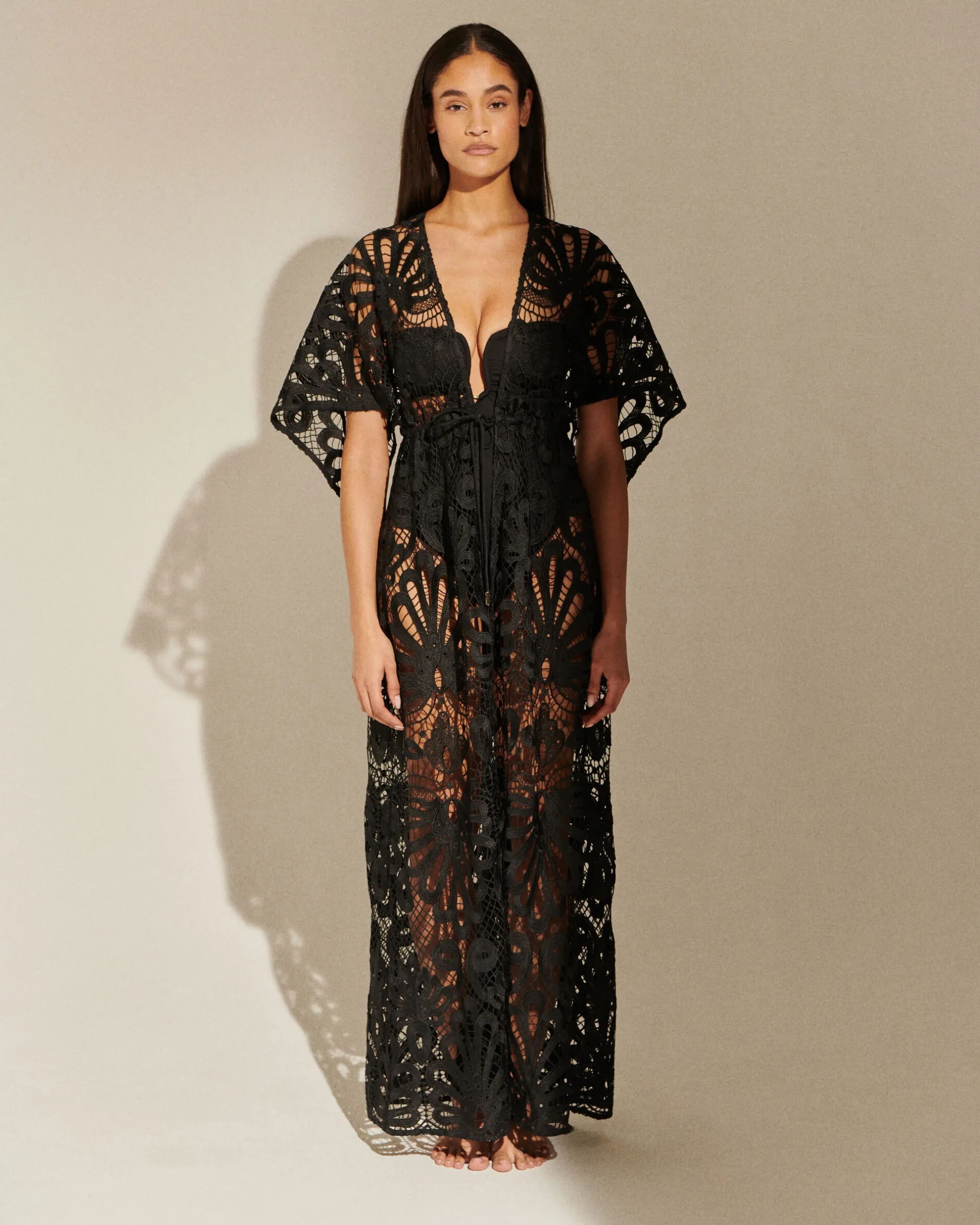 LIVY CLEWISTON KIMONO BLACK Cheap